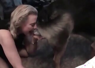 Black dog loves fucking white bitches