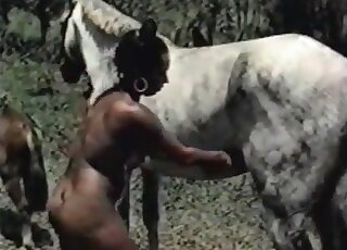 Hot stallion fucked her wide-opened hole